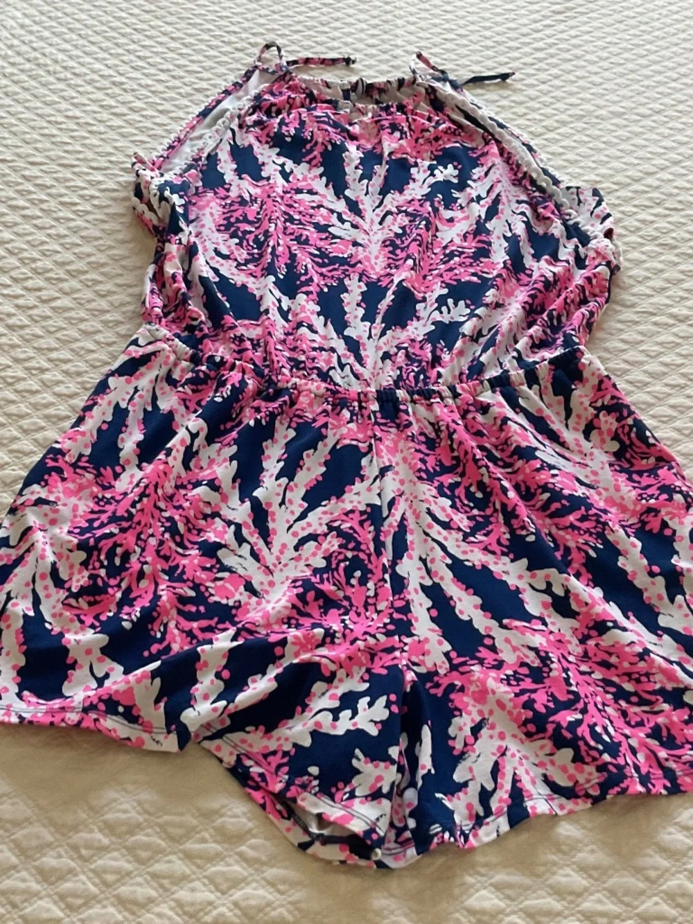 Lilly Pulitzer Gianni Halter Romper Nauti Navy Beyond The Sea - Picture 2 of 8